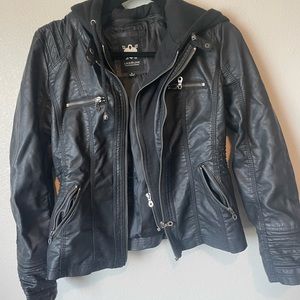 Black Faux Leather Jacket